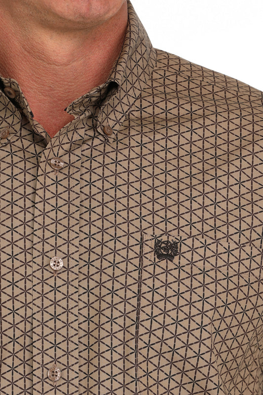 Shirts Men’s Cinch Long Sleeve Print Brown MTW1105881