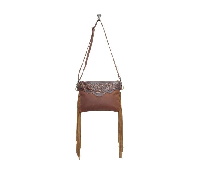 Purses Myra Bag Mocha Dash Hand-Tooled Bag S-5749
