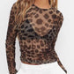 Shirts Women’s Sheer Mesh Leopard RCJY03601