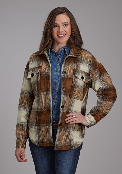 Outerwear Women’s Roper Shacket Hearing Bone Plaid 03-098-0119-1805