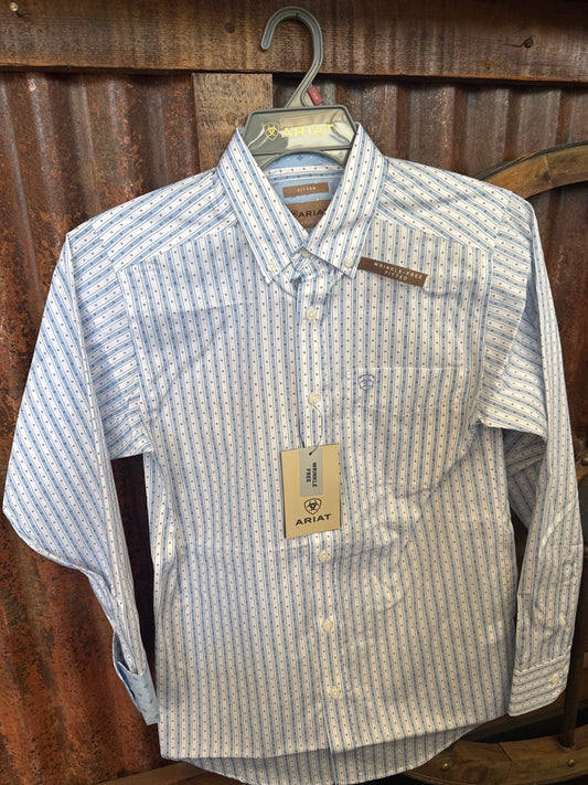 Shirts Men’s Ariat Long Sleeve Wrinkle Dezmand Stripe 10058988