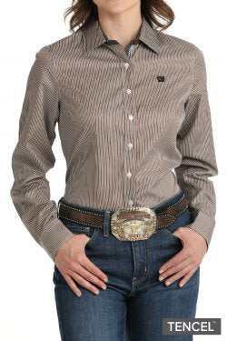 Shirts Women’s Cinch TENCEL Stripe Navy Coper MSW9165058