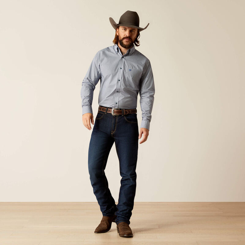 Shirts Men’s Ariat Rider Fitted Long Sleeve Button Up 10052363
