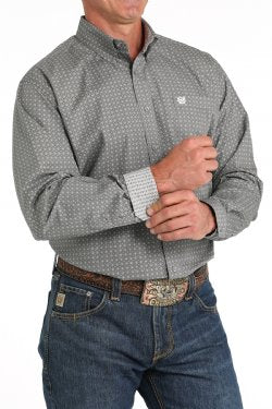 Shirts Men’s Cinch Gray Geo Print MTW1105818