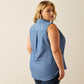 Shirts Women’s Ariat Billie Jean Sleeveless Chambray Top 1005884