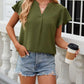 Shirts Women’s Sleeveless Round Neck Ruffle CWTBLSL0184