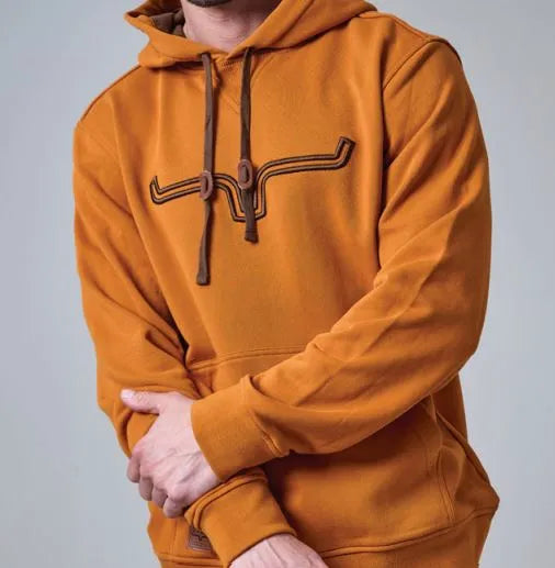 Outerwear Mens Kimes Hoodie Sweatshirt Fast Talker Burnt Orange