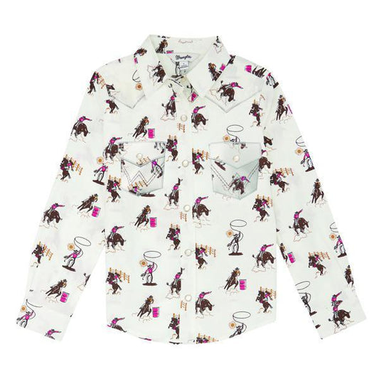 Shirts Girls Wrangler Western Print Pearl Snap 112355824