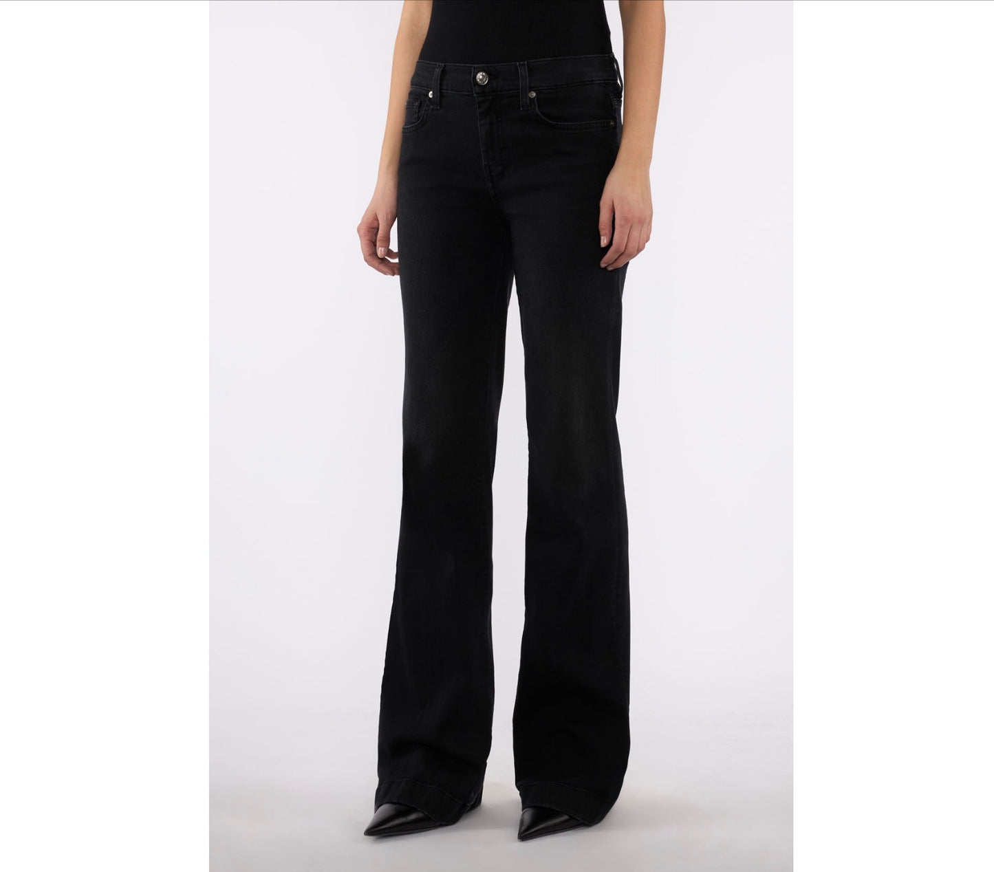 Black Denim Salem Long 7U300B68 Jeans Women’s Trousers  (EXCHANGE ONLY) 7 for all Mankind Longer inseam Salem 1O0