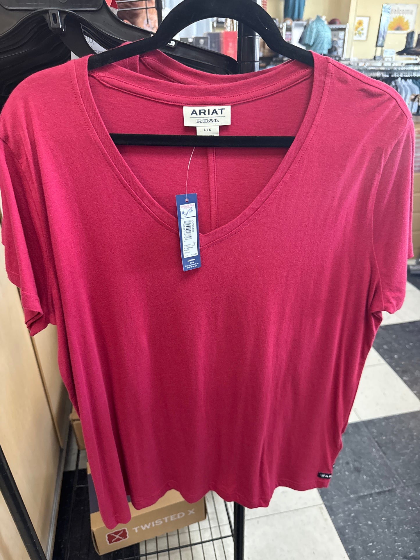 Shirts Women’s Ariat V Neck Red Bud Purple 10039421