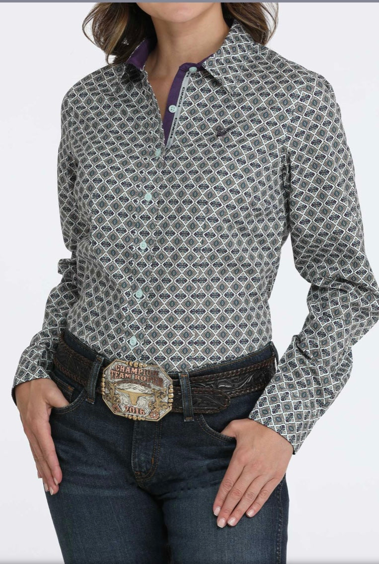 Shirts Women’s Cinch Stretch Long Sleeve Print MSW9165075