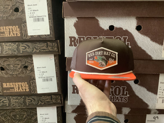 Ball Caps Red Dirt Brown Bass RDHC-436