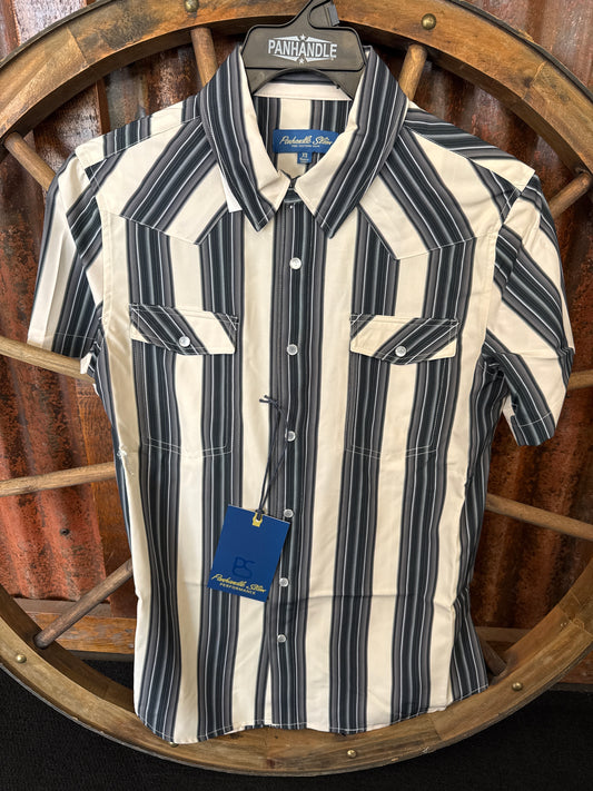 Shirts Men’s Panhandle Short Sleeve Stripe Pearl Snap TMN3S09011