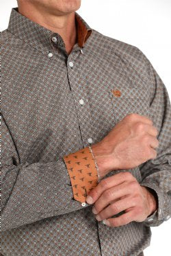 Shirts Mens Cinch Geo Print Long Sleeve Button MTW1105823