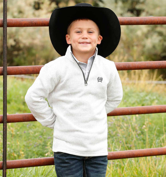 Kid’s 1/4 zip grey MWK7980003 outerwear