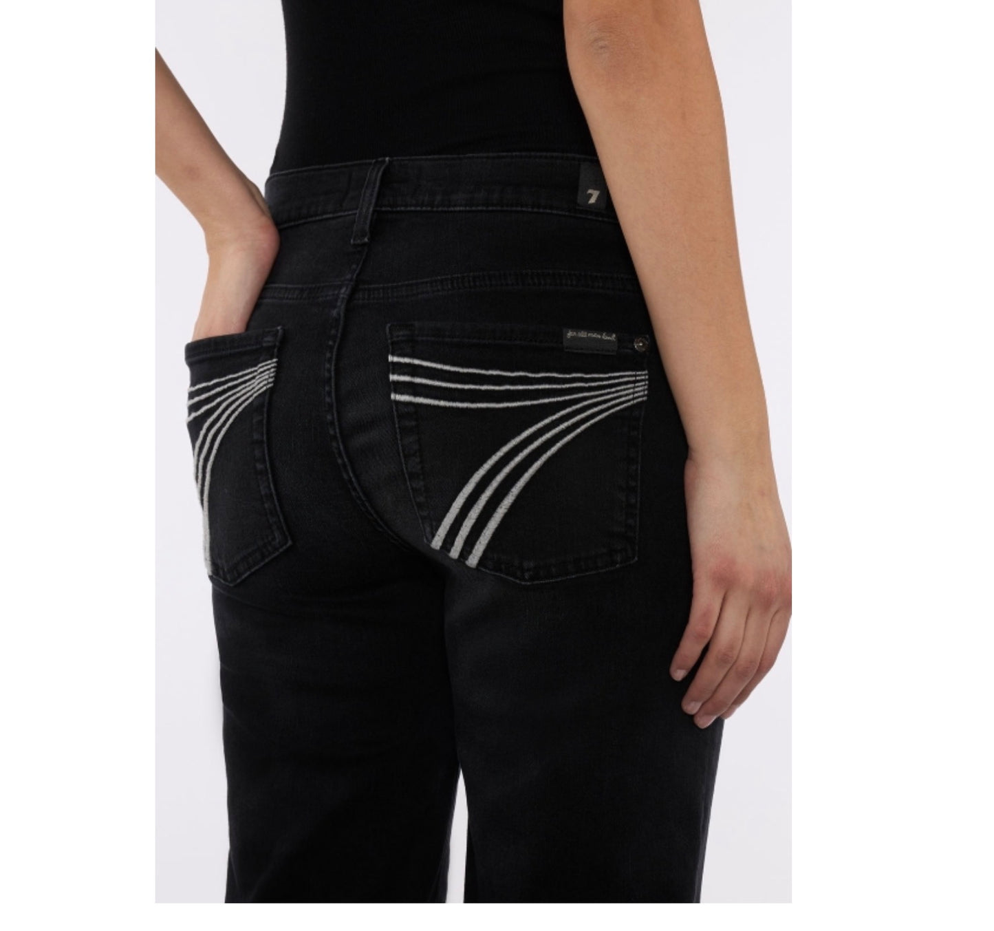 Black Denim Salem Long 7U300B68 Jeans Women’s Trousers  (EXCHANGE ONLY) 7 for all Mankind Longer inseam Salem 1O0