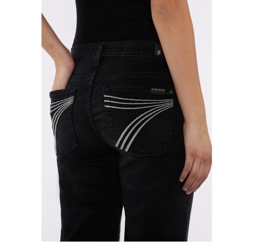Black Denim Salem Long 7U300B68 Jeans Women’s Trousers  (EXCHANGE ONLY) 7 for all Mankind Longer inseam Salem 1O0