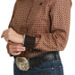 Shirts Women’s Cinch Long Sleeve Geo Print Coral MSW9165057