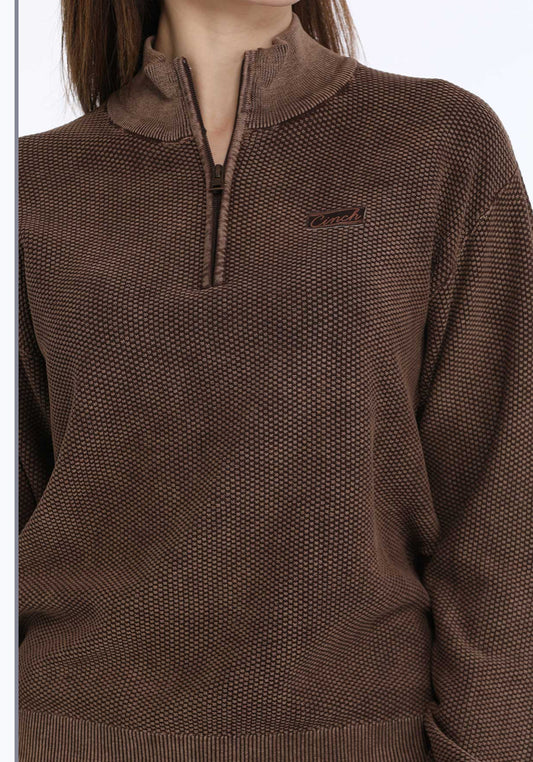 Outerwear Women’s Cinch Quarter Zip Sweater MAK9911001