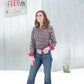 Shirts Women’s Cinch Burgundy and Black Geo Print Long Sleeve Button Up MSW9165042