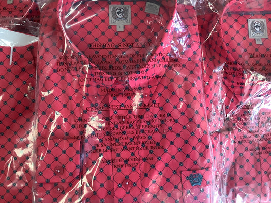 Shirts Men’s Cinch Long Sleeve Button Pink Print MTW1106046