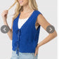 55913A Sweater Vest Tie front Shirt Women’s Top Cardigan