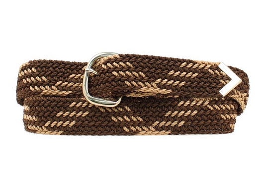 Belt Machine Braid Brown and Tan 2000601X