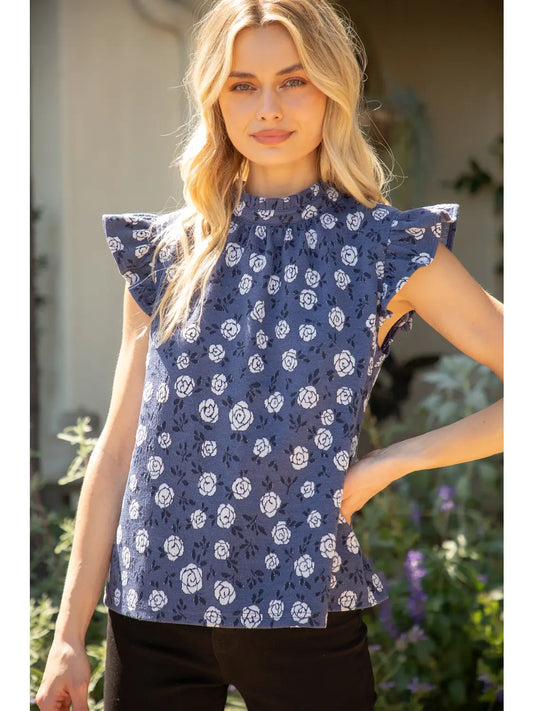 Shirts Women’s Short Sleeve Ruffle Knit 32112-8