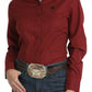 Shirts Women’s Cinch Long Sleeve Button Red Polkadot MSW9165059