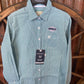 Shirts Women’s Long Sleeve Button Turquoise Pin Stripe RWB2S04582
