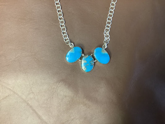 Jewelry Hada Collection Sterling Silver Kingman Turquoise Necklace