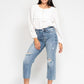 Jeans Women’s Judy Blue High Waisted Destroy Crop Wide Leg 82256