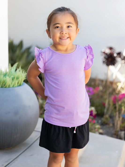 Shirts Girls Ruffle Sleeve Top