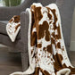 Beading Blankets Pillows Cow Hide Print Throw JP880