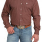 Shirts Mens Long Sleeve Geo Print Navy Rust MTW1105846