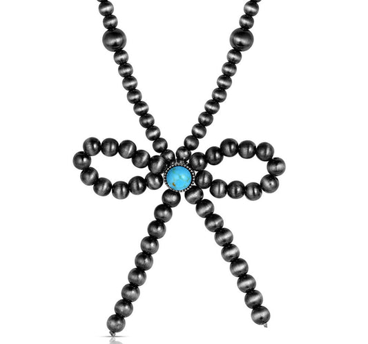 Jewelry Attitude Forever Tied Bow Necklace ANC6558