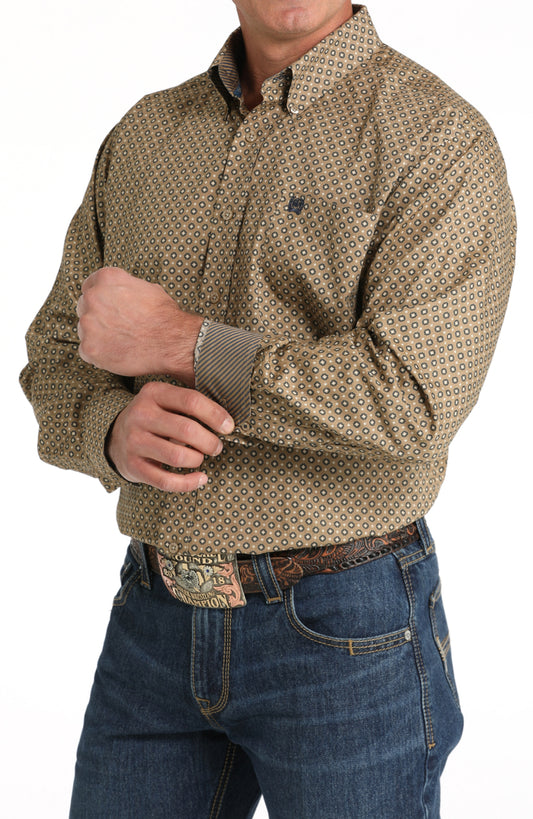 Shirts Mens Cinch Long Sleeve Geo Print MTW1105810