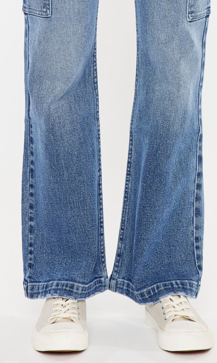 Jeans Women’s High Rise Wide Flare Jeans KC5540M