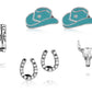 Jewelry Women’s Attitude Stud Earring Multi Pack Boot Scoot AER6241