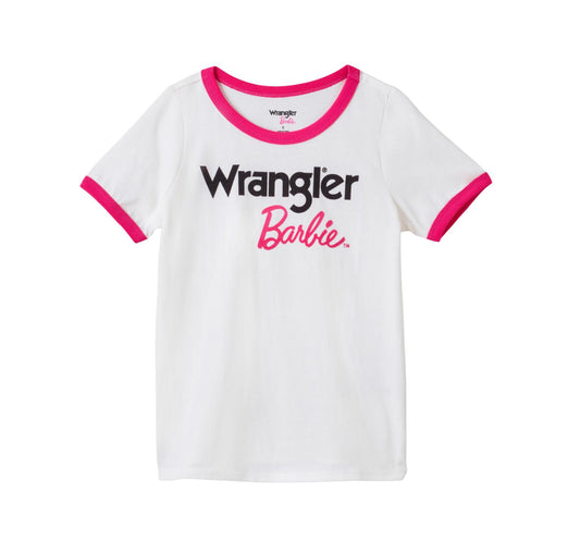 Girls Wrangler Barbie White Tee 112344861