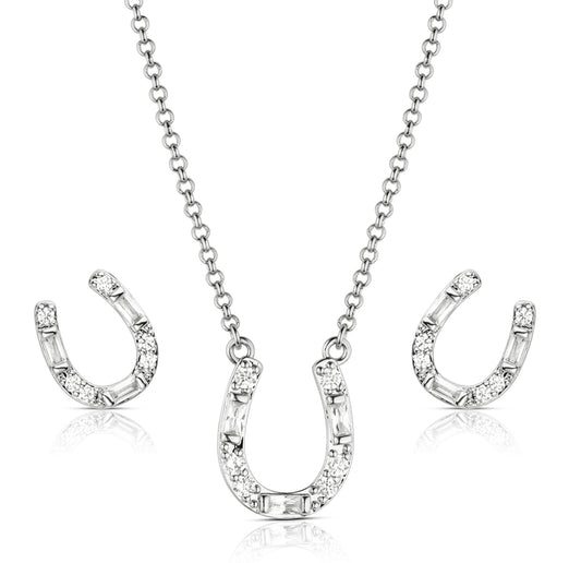 Jewelry Montana Silversmith Earring Necklace Set Lucky Stride JS6479