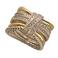 Jewelry MX Two Tone Cable Band Ring JR3641