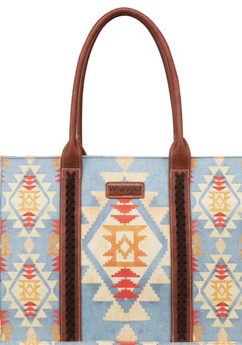 Purses Wrangler Southwestern Wide Tote WG2202-8119BR