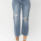 Jeans Women’s Judy Blue High Waisted Destroy Crop Wide Leg 82256
