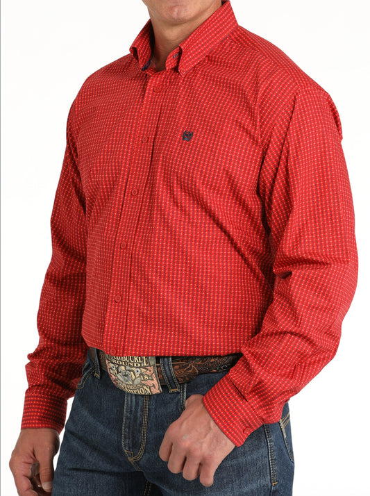Shirts Mens Cinch Long Sleeve Red Money Print MTW1105801