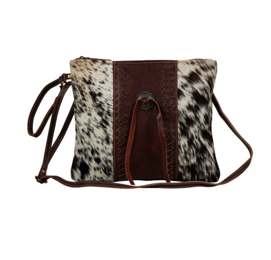 Purses Myra Bag Rosalinda Cross Stitched Leather & Hairon Bag S-7370