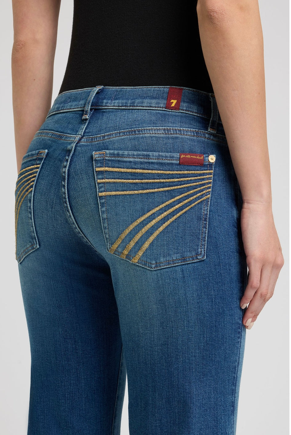 Retro Fade Gold Long length 7’s All Man Kind Dojo 7U317C12 1ZT Jeans W ...