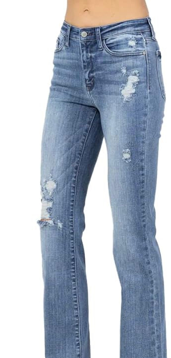 Jeans Women’s Judy Blue Fray Hem Bootcut JB82542MD