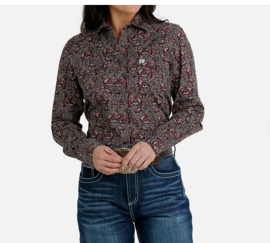 Shirts Women’s Cinch Button Paisley MSW9201045