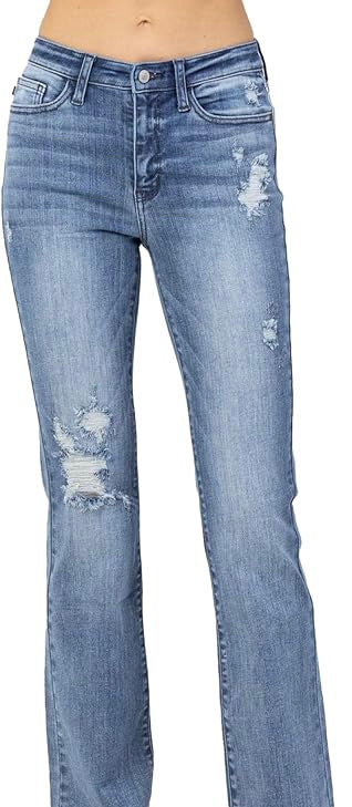 Jeans Women’s Judy Blue Fray Hem Bootcut JB82542MD